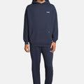 Oversized Garment Dyed Hoodie Tracksuit Navy Blue