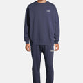 Oversized Garment Dyed Sweatshirt Tracksuit Navy Blue